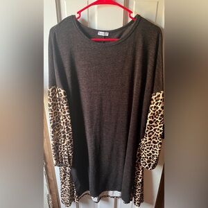 Leopard Print Long sleeve dress